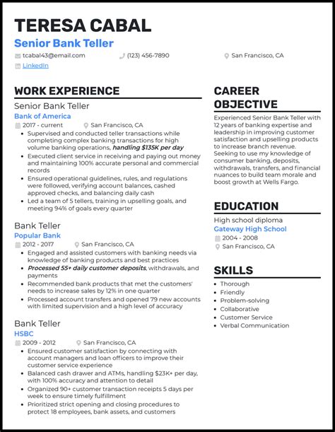 video teller resume examples|Bank Teller Resume Examples (+ Bank Teller Skills) .